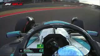 George Russell onboard crash US GP 2024 Q3