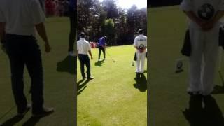 Alan McInally & Allan Lamb Golf Swings at BMW PGA Championship Pro Am 2017