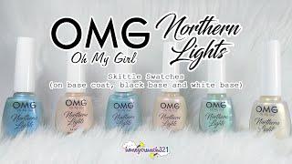 OMG Northern Lights Collection Skittle Mani Swatches | honeycrunch321