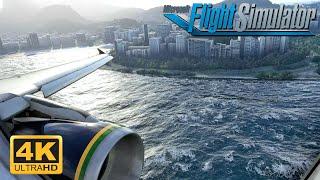 (4K) Flight Simulator 2023 - MAXIMUM GRAPHICS - A320 - SANTOS DUMONT Landing