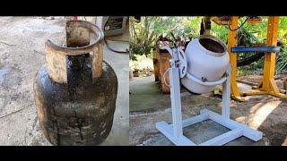 Turning Gas Tank/Bottle into Small Cement Mixer