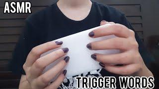 ASMR tingly trigger words with tapping