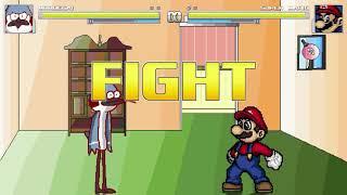 AN Mugen Request #1624: Mordecai VS Super Mario