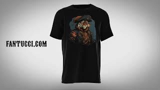 FANTUCCI Unisex Cool T-Shirts | Tiger Pirate T-Shirt | 100% Cotton