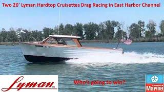 Doc Lyman and Dan Dobinson - Lyman Boats Racing in East Harbor Channel - 340 Chrysler Engines