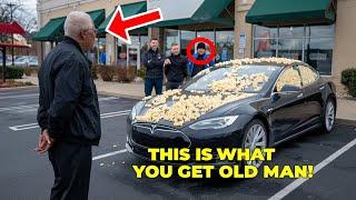 Veteran's Tesla Vandalized by Entitled Group, BUT JUSTICE STRIKES BACK!