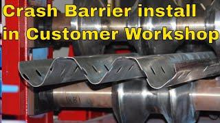 Crash Barrier Making Machine | Guardrail Roll Forming Machine "Customer Workshop"