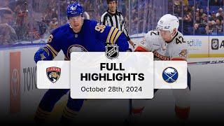 Panthers at Sabres | October 28, 2024 | NHL Full Game Highlights