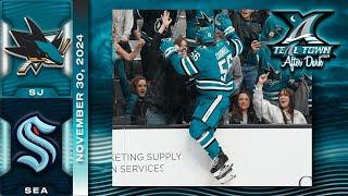 San Jose Sharks @ Seattle Kraken - 11/30/2024 - Teal Town USA After Dark (Postgame)