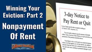 Winning Your Eviction, Part 2: Nonpayment of Rent | California Tenant Law