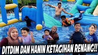 SERASA KOLAM RENANG PRIBADI!! NURUTIN DIMAS DAN HANIN LAGI SENENG RENANG..