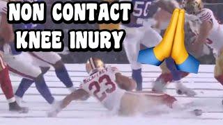 Christian McCaffery NON CONTACT KNEE INJURY  49ers Vs Bills 2024