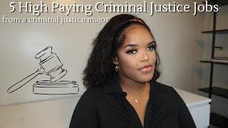 5 HIGH PAYING Criminal Justice Jobs + Salary |Jazmine Tanaya