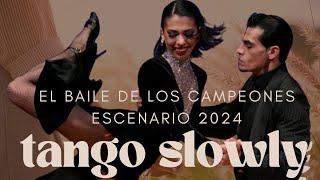 Baile tango escenario Slow Motiion campeones escenario Mundial de Tango 2024 secuence dance