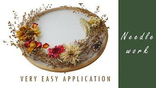 EMBROIDERY WREATH WITH DRIED FLOWERS   perfect for autumn