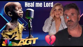 5-year old Boy Battling with CANCER collapses while Singing Very difficult moment in AGT!!