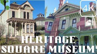 [4K] Heritage Square Museum, California, HS, MH, LA, CA, 2023 Walking Tour  Binaural Sound