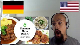 American Reacts To German Main Dishes - 8 Recipes You Need To Try | German Video