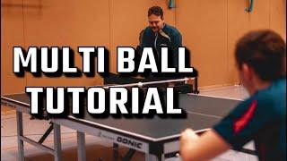 Table Tennis Multiball Training | Advanced level tutorial  |  4 TIPS & METHODS