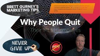 How To Keep People From Quitting Your MLM Company | Brett Gurney