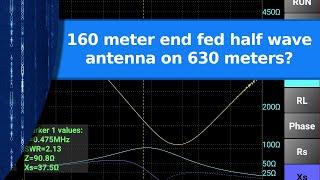 Ham Radio - A 160 meter end fed half wave antenna on 630 meters?