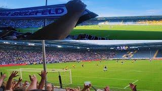 Amazing Arminia Bielefeld Südtribüne Fans gegen Borussia Dortmund ||