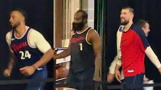 James Harden, Ivica Zubac And Clippers Immediately After Win Against Steph Curry And Warriors