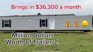 Million dollars in trailers!#mobilehome #manufacturedhomes #investingtips #landlord #rentalproperty