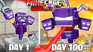 I Survived 100 Days as a MECHA WITHER in HARDCORE Minecraft