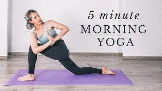 5 MINUTE MORNING YOGA | Vinyasa flow | full body yoga ritual