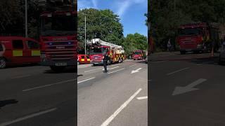 Nottinghamshire Fire and Rescue  arrive at large fire in Leicester #shorts  #leicester