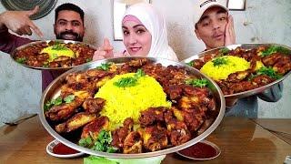 تحدى اكل اكبر كميه من اجنحه الدجاج المشوى والعقاب عند الحلاق والكوافير Eating challenges