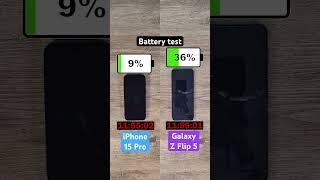 iPhone 15 Pro vs Samsung Galaxy Z Flip 5 Battery Test