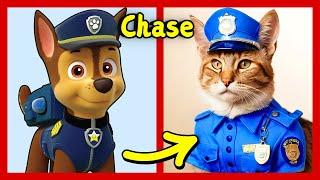 PAW PATROL Pero En GATOS+ ¡ADIVINA LA VOZ!ChaseMarshall‍RubbleSkye🩷Patrulla Canina