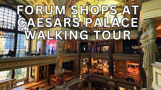 Walking Tour Caesars Palace Las Vegas Forum Shops Luxury Shopping on Vegas Strip Walkthrough