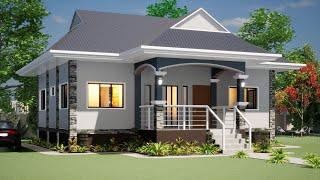 BUNGALOW HOUSE DESIGN WITH FLOOR PLAN l SMALL 3 BEDROOM HOUSE l SIMPLE YET ELEGANT