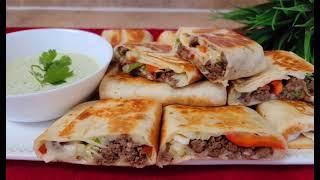 How to make burritos, Burritos recipe, beef cheese wrap, طرز تهیه بوریتو گوشت، Chipotle burritos