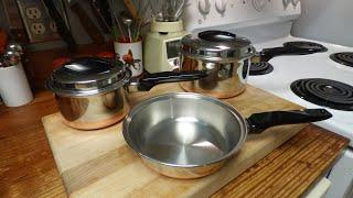 Ekcoware Copper Clad Cookware Gift Set from 1955 and First Use