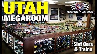 Cy Bruno's Utah MegaRoom - Slot Cars & Trains! #slotcars #slotcarscenery #hobby #craft #model