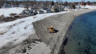 Crews begin work on 'sacrificial dunes' at Willard Beach