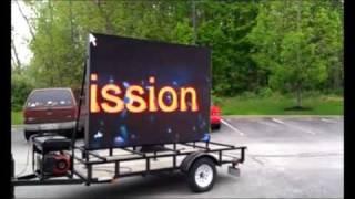 Portable Led Sign Trailer Rental with Generator mobile advertising reader board changeable letters