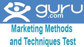 Guru Marketing Methods and Techniques Exam Answers