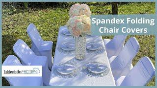 Spandex Folding Chair Covers | Chair Decor | Tableclothsfactory.com