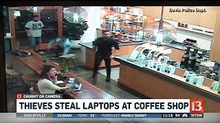 Laptop theft caught on camera