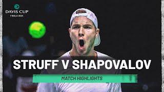 Jan-Lennard Struff v Denis Shapovalov | Germany v Canada | 2024 Davis Cup Final 8 Match Highlights