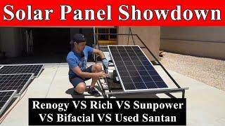 Solar Panel Showdown: Sunpower VS Bifacial VS Used VS Renogy VS Rich Solar