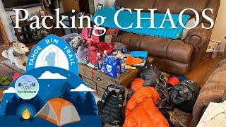 Tahoe Rim Trail (TRT) Packing CHAOS! - a glimpse of the gear I’m taking