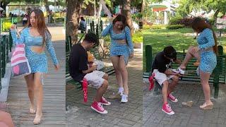 Dami Macias, I ask him to take out my shoes and his girlfriend loses control 