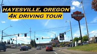 Hayesville, Oregon | 4k Driving Tour | Salem