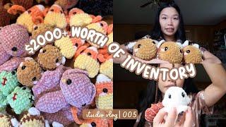 studio vlog| crochet market prep  Halloween Edition 